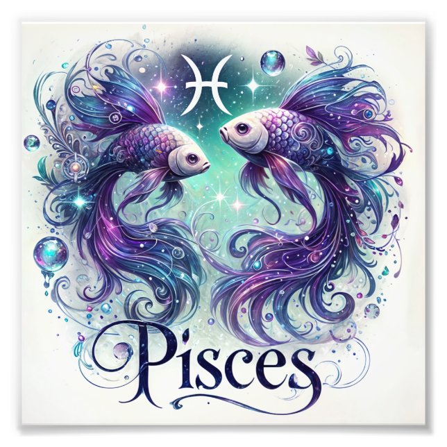 Dreamy Pisces Zodiac  Photo Print (Front)