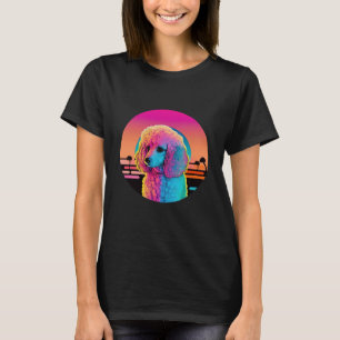 Dreamy Poodle Synthwave Nights T-Shirt