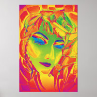Dreamy Psychedelic Utopian Girl