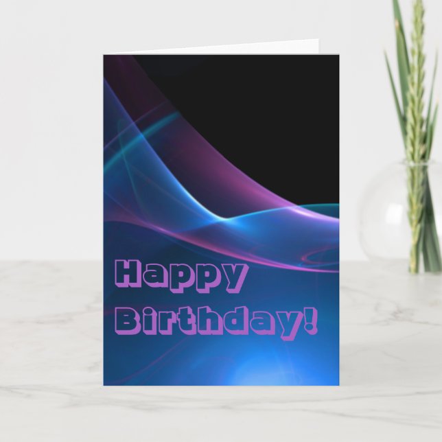 Dreamy Purple and Blue Sweep Card (Front)