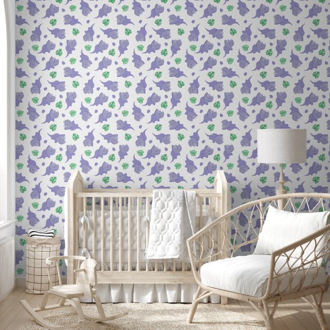 Dreamy Purple Dinosaur Wallpaper (Kids)