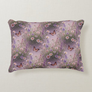 💜 Dreamy Purple Watercolor Floral Elegance 💜 Decorative Cushion