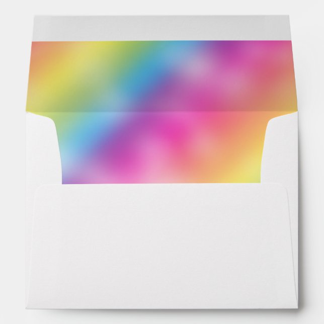 Dreamy Rainbow Ice Cream Invitation Envelope (Back (Bottom))