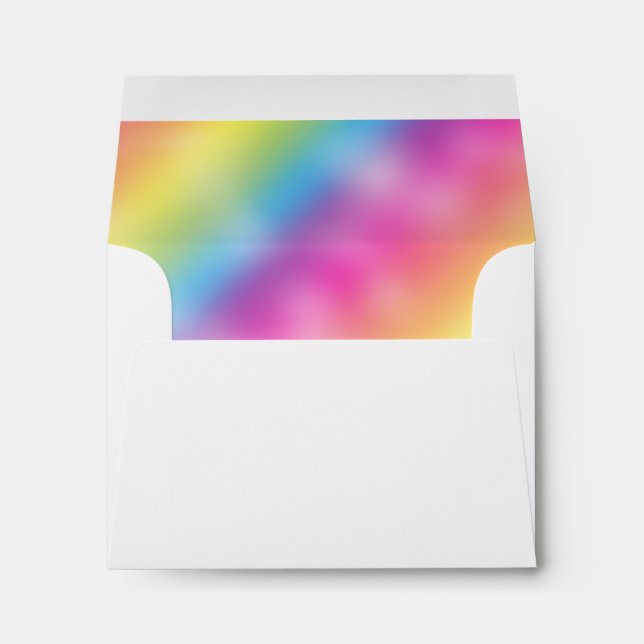 Dreamy Rainbow Ice Cream Invitation Envelope (Back (Bottom))