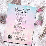 Dreamy Rainbow Unicorn watercolor<br><div class="desc">Whimsical and dreamy flyer in pastel colours of purple pinkish yellow and turquoise featuring a calligraphy script.</div>