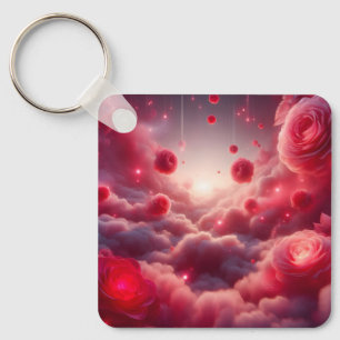 Dreamy Romantic Fantasy Roses Love Key Ring