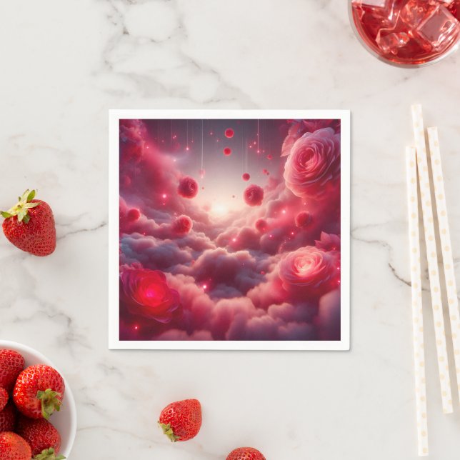 Dreamy Romantic Fantasy Roses Love Napkin (Insitu)