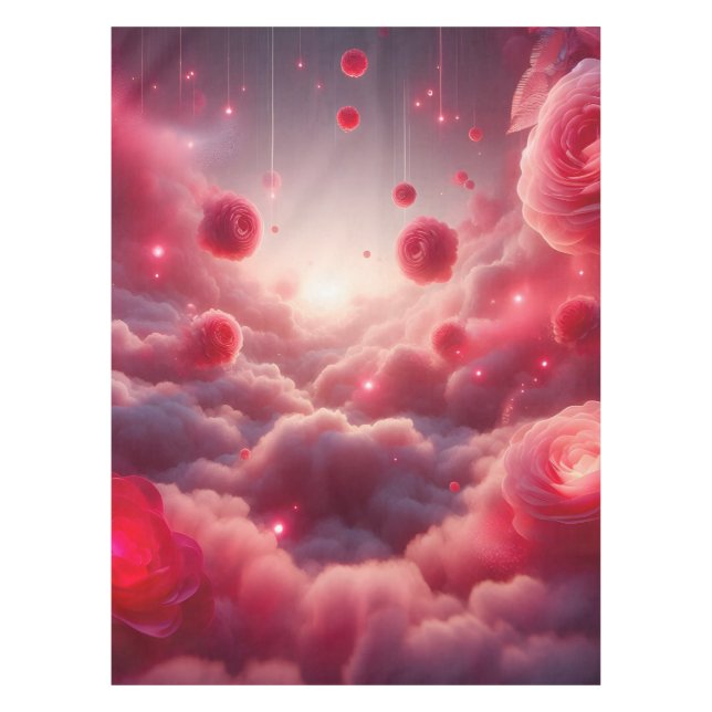Dreamy Romantic Fantasy Roses Love Tablecloth (Front)