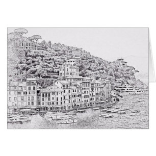 Dreamy Romantic Portofino, Italy Blank Inside Card