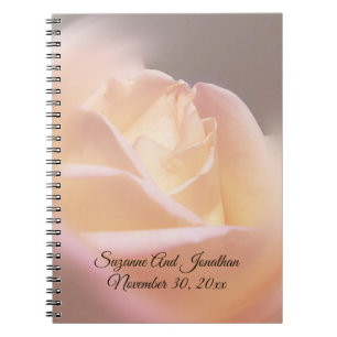 Dreamy Rose Personalised Wedding  Notebook