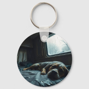 Dreamy RV Dog Nap Key Ring
