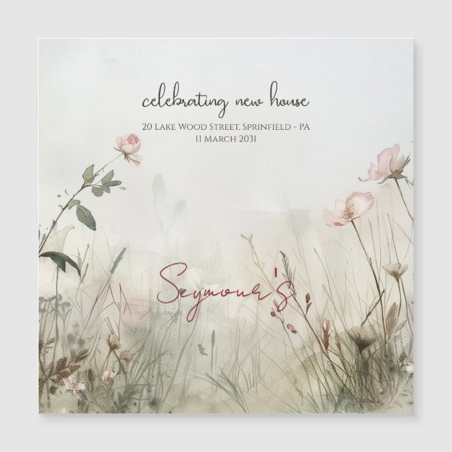 Dreamy Scene of Spring  Flowers (Front)