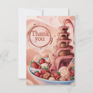 Dreamy Scoops Chocolate thank you card