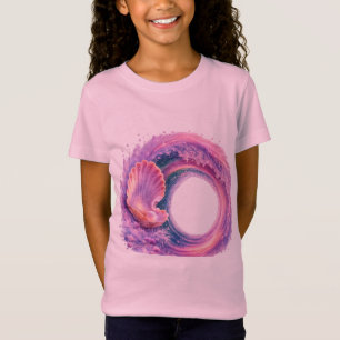 Dreamy Seashell Wave Fantasy Art – Tropical Ocean T-Shirt