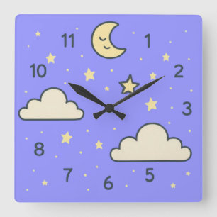 Dreamy Sky – Baby Room Wall Clock Design