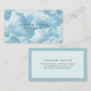 Dreamy Sky Cloud Soft Blue Business Card