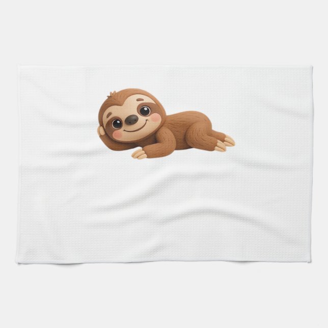 Dreamy Sloth Tea Towel (Horizontal)