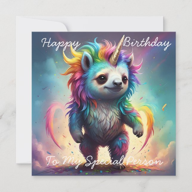 Dreamy Slothicorn: A Rainbow Baby Fantasy, (Front)
