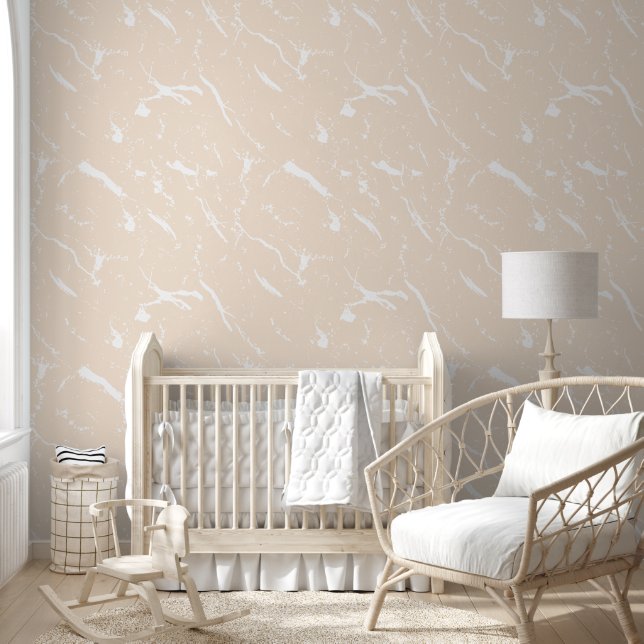 Dreamy Soft Peach Orange Marble Wallpaper (Kids)