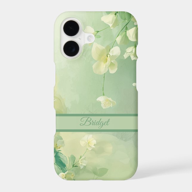 dreamy Soft Sage and Mint Green Floral  (Back)