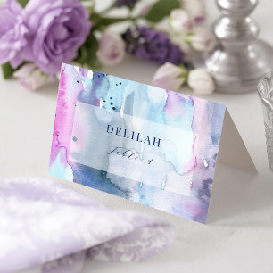 Dreamy Spring Bridal Shower Folded Place Cards
