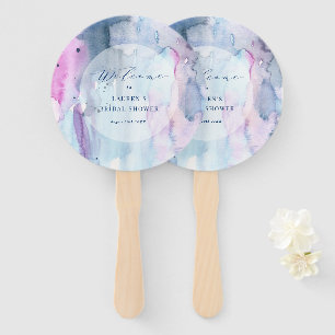 Dreamy Spring Bridal Shower Paper Welcome Fans