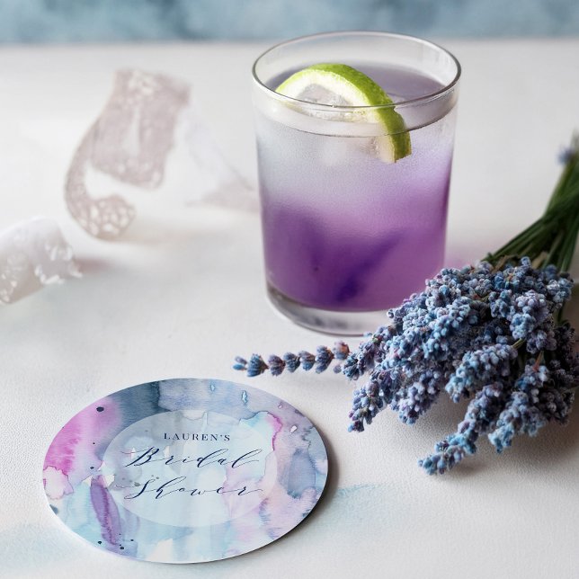 Dreamy Spring Watercolor Bridal Shower Coasters (Creator Uploaded)