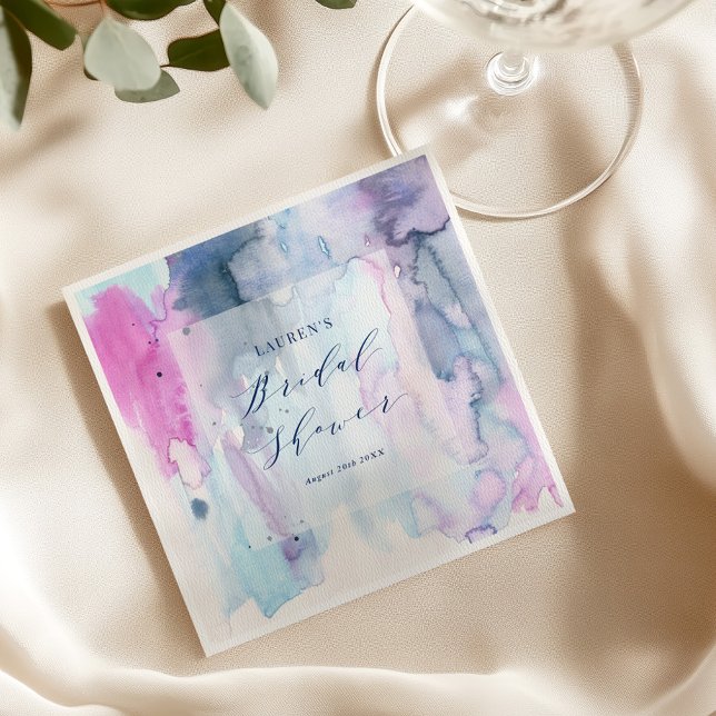 Dreamy Spring Watercolor Bridal Shower Napkins (Creator Uploaded)