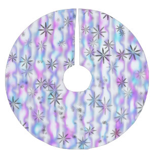 Dreamy Starburst Waves Pattern Brushed Polyester Tree Skirt