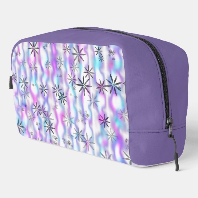 Dreamy Starburst Waves Pattern Dopp Kit (Right Corner)