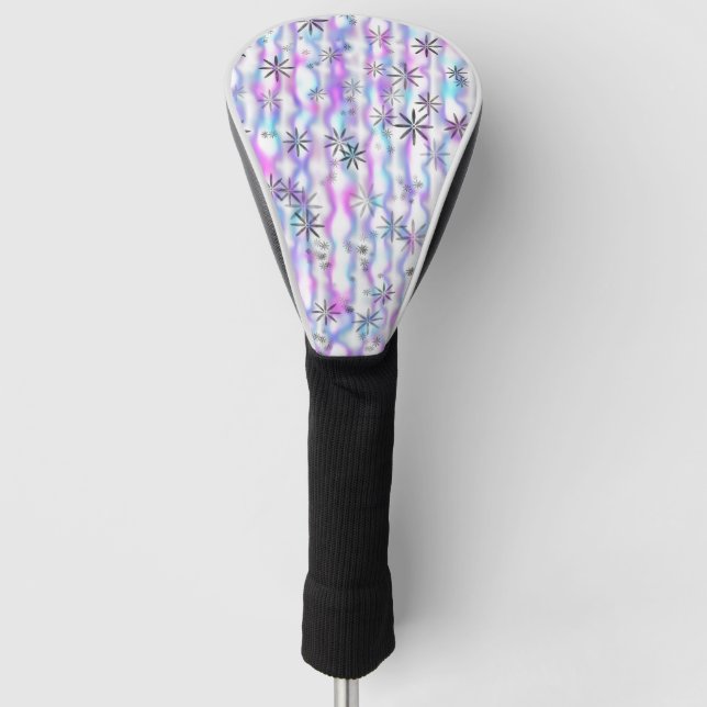 Dreamy Starburst Waves Pattern Golf Head Cover (Front)