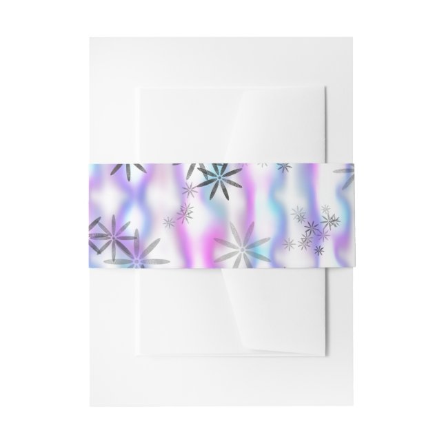 Dreamy Starburst Waves Pattern Invitation Belly Band (Front Example)