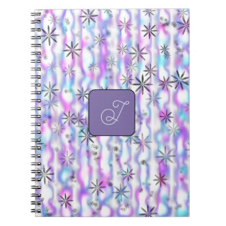 Dreamy Starburst Waves Pattern Personalized Notebook