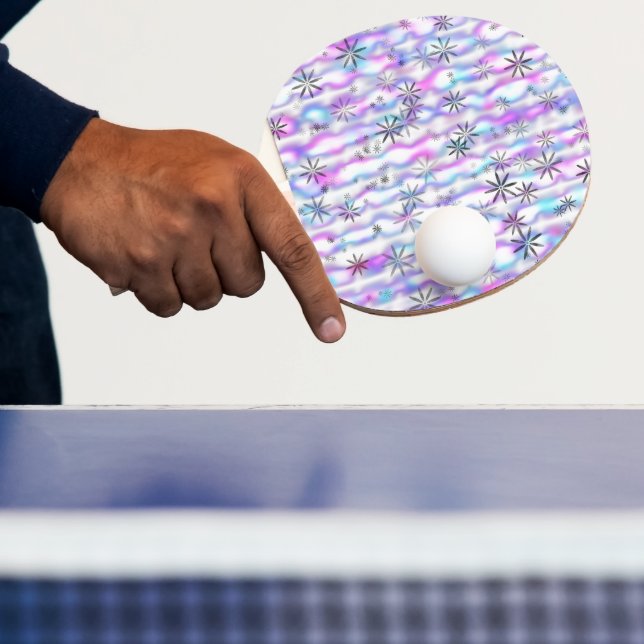 Dreamy Starburst Waves Pattern Ping Pong Paddle (Insitu)