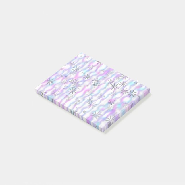 Dreamy Starburst Waves Pattern Post-it Notes (Angled)