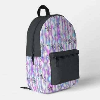 Dreamy Starburst Waves Pattern Printed Backpack