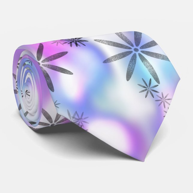 Dreamy Starburst Waves Pattern Tie (Rolled)