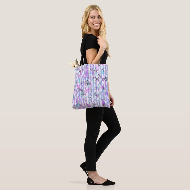 Dreamy Starburst Waves Pattern Tote Bag (On Model)