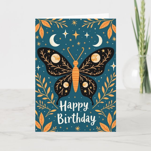 Dreamy Starry Moth Card (Front)
