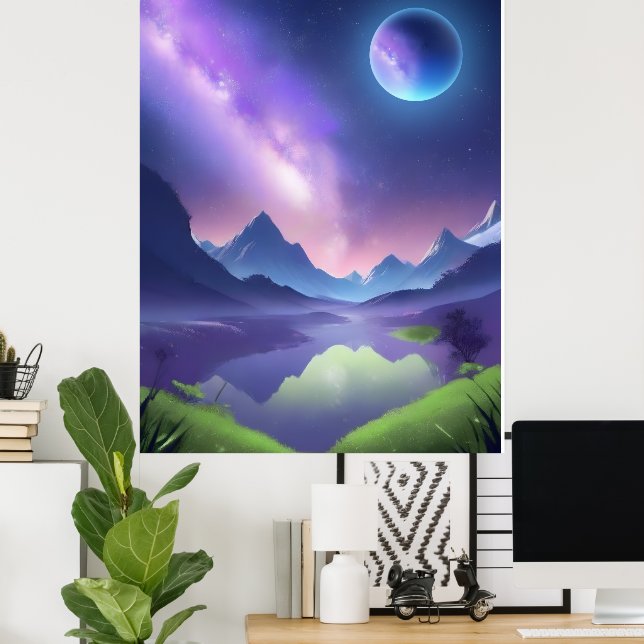Dreamy Starry Night Poster (Home Office)