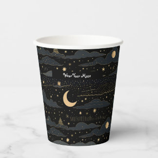 Dreamy Starry Night Sky Paper Cup