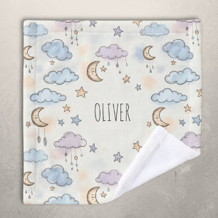 Dreamy Stars, Moons, and Fluffy Clouds  Wash Cloth