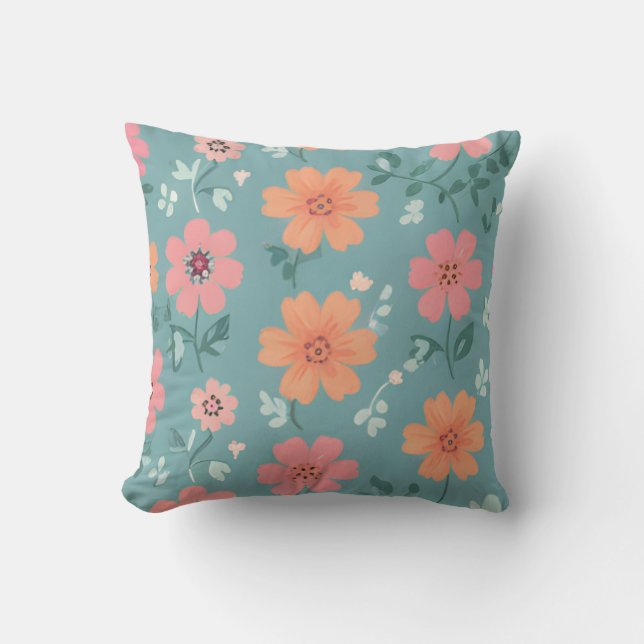 Dreamy Summer Ditsy Floral Cushion (Front)