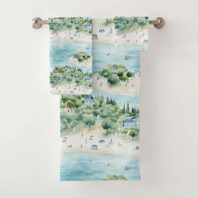 Dreamy Summer Seaside Holidays - Bath Towel Set (Insitu)