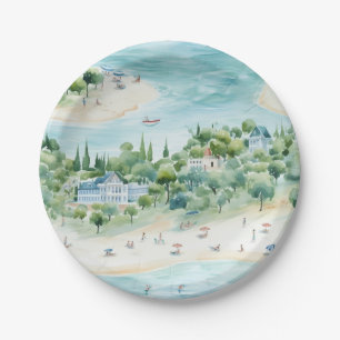 Dreamy Summer Seaside Holidays - Paper Plate