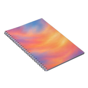 Dreamy Sunset Notebook Pink Blue Pastel Journal