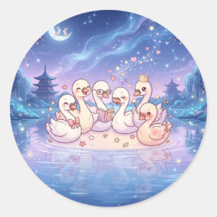 Dreamy Swan Family Sticker
