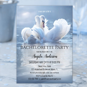 Dreamy Swan Lake Bachelorette Party Invitation