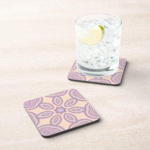 Dreamy Swirls – Pastel Psychedelic Pattern Coaster