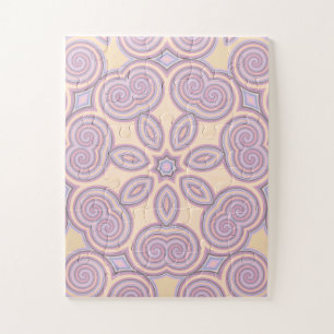 Dreamy Swirls – Pastel Psychedelic Pattern Jigsaw Puzzle